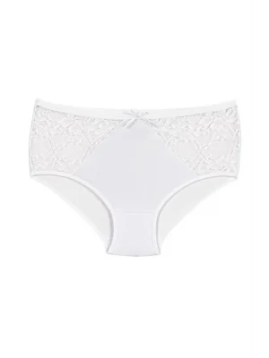 Yıldız Likralı Dantelli Bato Beyaz