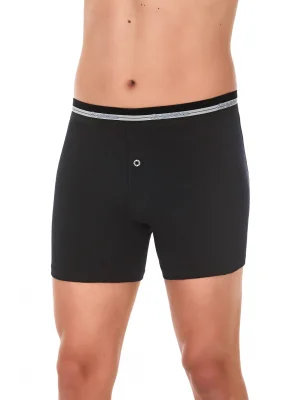 Yıldız Likralı Uzun Boxer Siyah