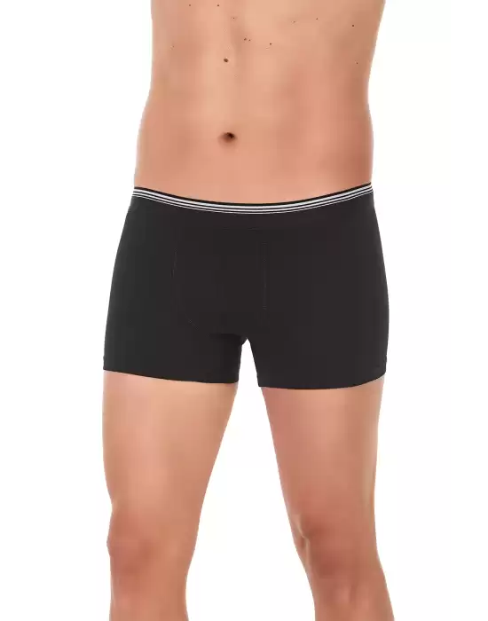 Yıldız Likralı Formen Boxer Siyah