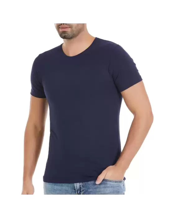 Yıldız Modal O Yaka T-Shirt Lacivert