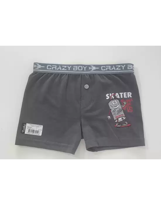 Tutku Çocuk Elastan Baskılı Boxer