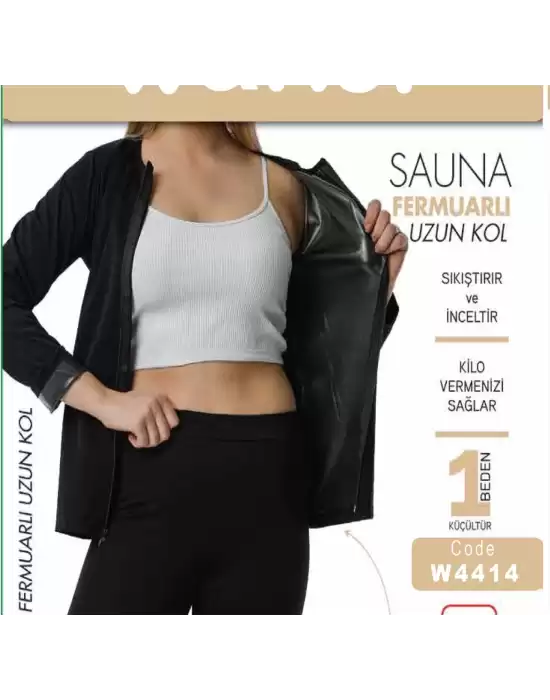 Wakor Sauna Fermuarlı Uzun Kol W4414