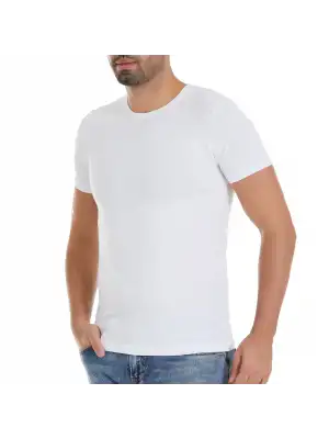 Yıldız Modal O Yaka T-Shirt Beyaz