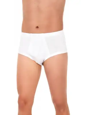 Yıldız Ribana Bantlı Slip Beyaz