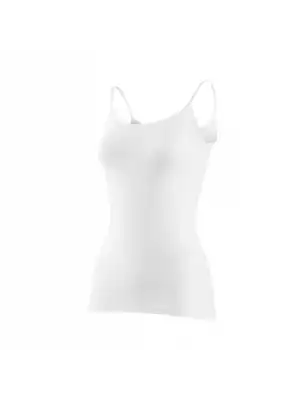 Yıldız Likralı İp Askılı Biyeli Atlet Beyaz