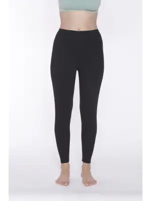 Yıldız Likralı Battal Uzun Tayt Siyah