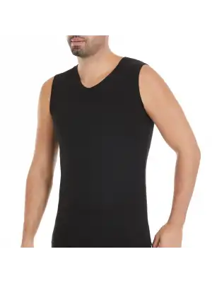 Yıldız Modal V Yaka Sıfır Kol Atlet Siyah