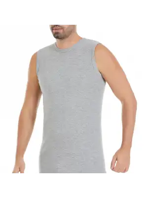 Yıldız Ribana Sıfır Kol Atlet Gri