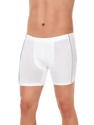 Yıldız Modal Likralı Biyeli Boxer Beyaz