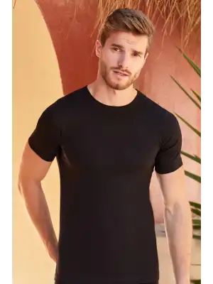 BERRAK 1024 LİKRALI KISA KOL ERKEK BİSİKLET YAKA ATLET (RESİMLİ PAKET)