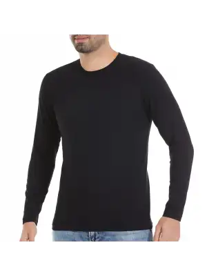 Yıldız Likralı Uzun Kol Siyah