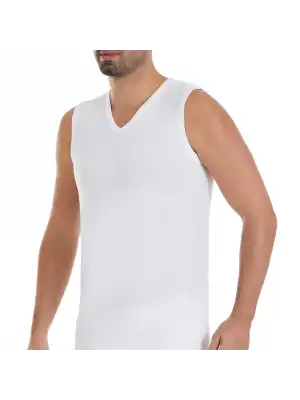 Yıldız Süper İnce V Yaka Sıfırkol Atlet Beyaz