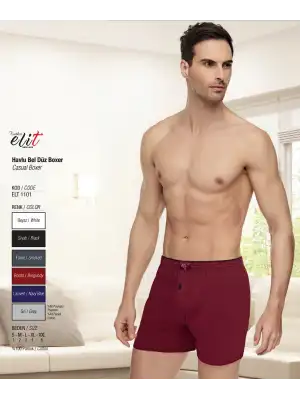 Elit Erkek Havlu Bel Penye Düz Boxer