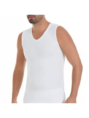 Yıldız Modal V Yaka Sıfır Kol Atlet Beyaz