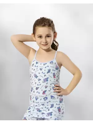 Kota Kız Çocuk Baskılı İp Askılı Atlet