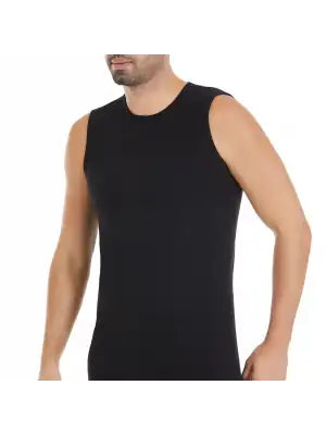 Yıldız Ribana Sıfır Kol Atlet Siyah