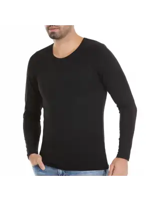 Yıldız Modal O Yaka Uzun Kol Siyah