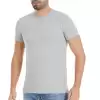 Yıldız Likralı Kısa Kol T-Shirt Gri