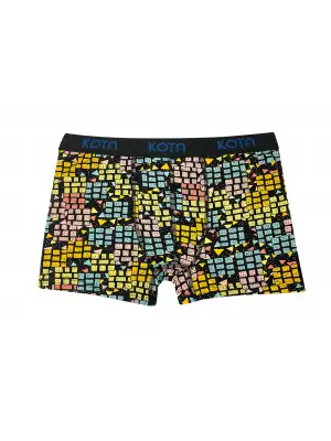 Kota Baskılı Erkek Boxer