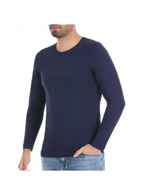 Yıldız Modal O Yaka Uzun Kol Lacivert