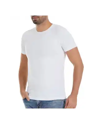 Yıldız Modal O Yaka T-Shirt Beyaz