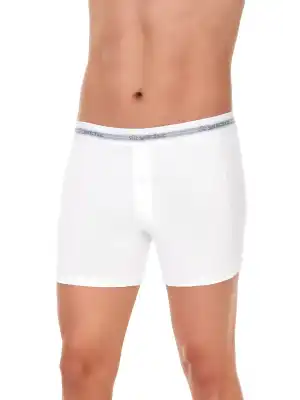 Yıldız Likralı Uzun Boxer Beyaz