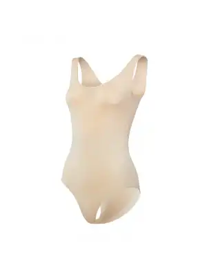 Yıldız Likralı Geniş Askılı Çıtçıtlı Badi Ten