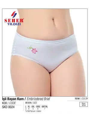 Seher Bayan İşlemeli Kom