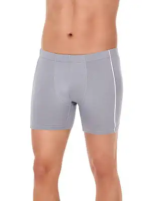 Yıldız Modal Likralı Biyeli Boxer Gri