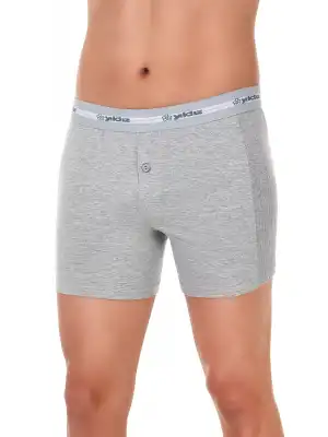 Yıldız Likralı Uzun Boxer Gri