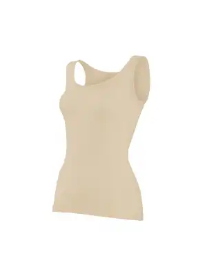 Yıldız Likralı Geniş Askılı Biyeli Atlet Ten