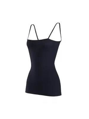 Yıldız Likralı İp Askılı Önü Düz Atlet Siyah