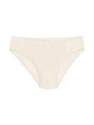 Yıldız Bambu Dantelli Bikini Ekru