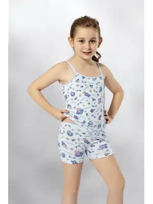 Kota Kız Çocuk Baskılı Şortlu Takım