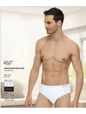 Elit Erkek Elestan İnce Bel Kemerli Slip