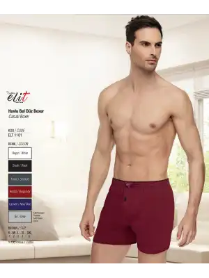 Elit Erkek Havlu Bel Penye Düz Boxer
