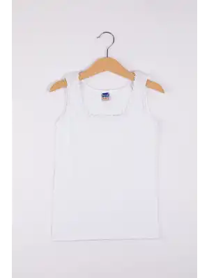 BERRAK 2506 KIZ RİBANA PAPATYA GENİŞ ASKILI ATLET (RESİMLİ PAKET)