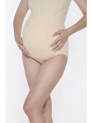 Yıldız Likralı Hamile Külot Ten