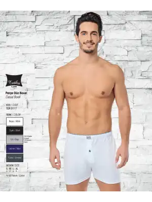 Tutku Erkek Penye Düz Boxer