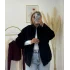 Fermuarlı Teddy Kumaş Oversize Bomber Ceket