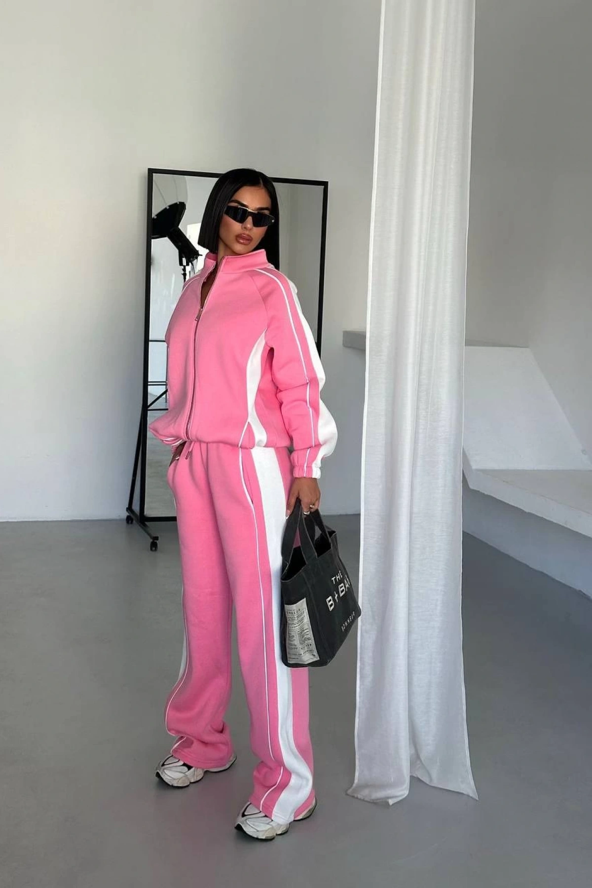 PARÇALI BİYELİ ŞARDONLU PEMBE TAKIM