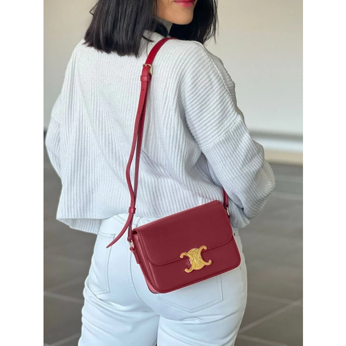 Celine Triomphe Kadın Çanta - Bordo