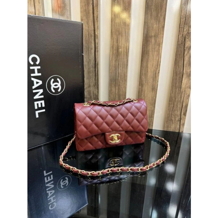 Chanel Flap Medium Kadın Çanta - Bordo