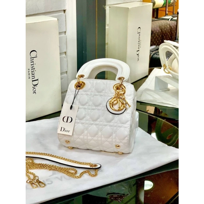 Christian Dior Lady Mini Çanta - Beyaz
