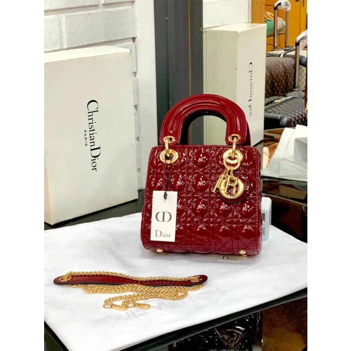 Christian Dior Lady Mini Çanta - Bordo