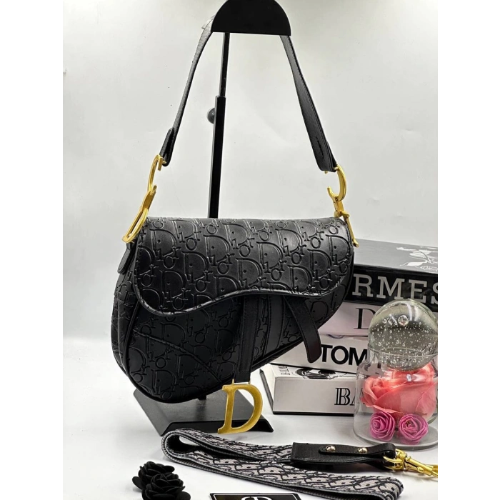 Christian Dior Saddle Calfskin Çanta - Dior Siyah