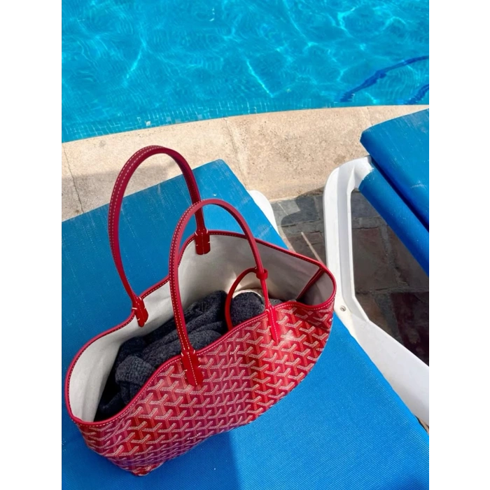 Goyard Artois Tote Kadın Çanta - Kırmızı