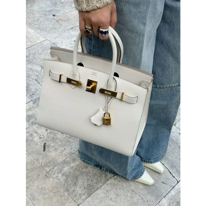 Hermes Birkin Kadın Çanta - Beyaz