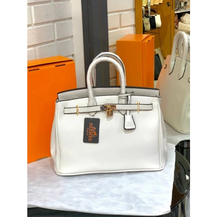 Hermes Birkin Kadın Çanta - Beyaz