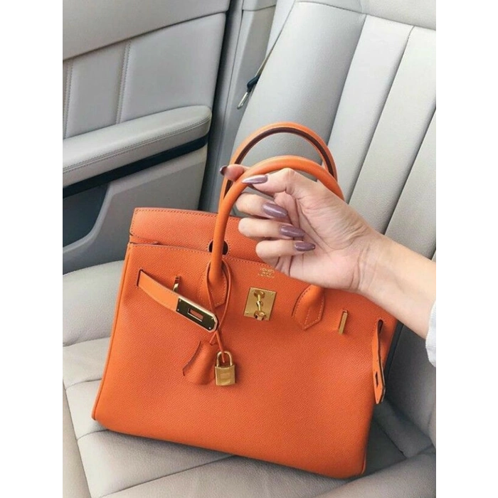 Hermes Birkin Kadın Çanta - Turuncu